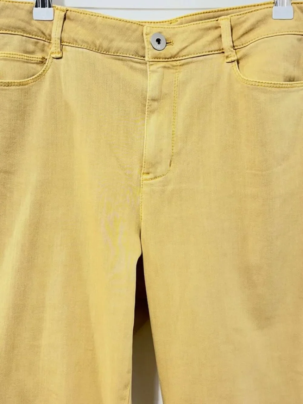 J. Jill Authentic Fit Frayed Hem CroppedGolden Yellow Elevated Jeans [size 12] - Picture 3 of 9